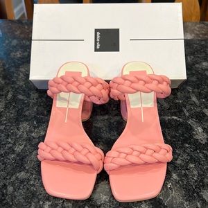 Dolce Vita pink braided mules